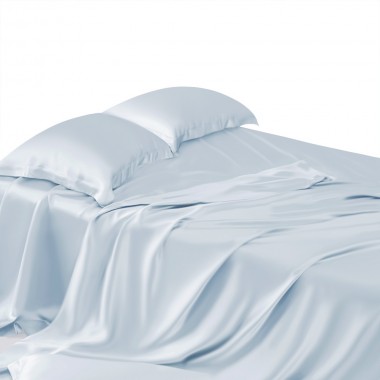 Buy Alice Blue 22 Momme Mulberry Silk Sheet Set