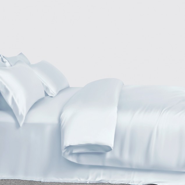 Buy Alice Blue 3 PCS 22 Momme Mulberry Silk Duvet Cover Set Buy Alice Blue 3 PCS 22 Momme Mulberry Silk Duvet Cover Set