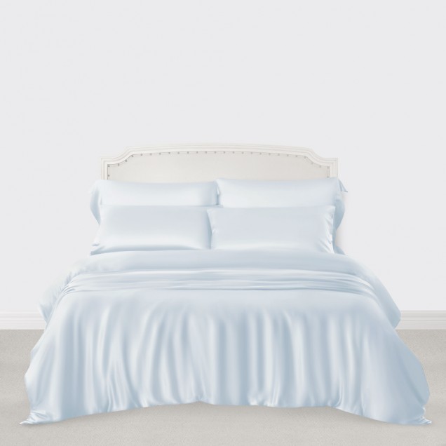 Buy Alice Blue 3 PCS 22 Momme Mulberry Silk Duvet Cover Set Buy Alice Blue 3 PCS 22 Momme Mulberry Silk Duvet Cover Set