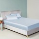 Buy Baby Blue 22 Momme Mulberry Silk Fitted Sheet Buy Baby Blue 22 Momme Mulberry Silk Fitted Sheet
