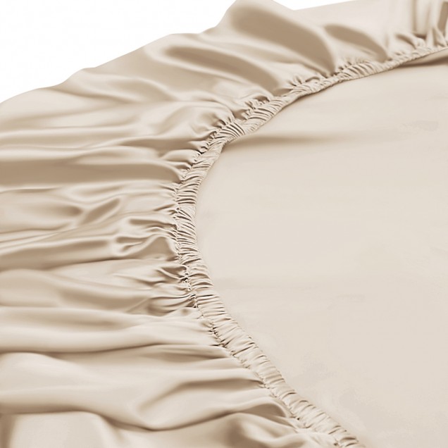 Buy Beige 22 Momme Mulberry Silk Fitted Sheet Buy Beige 22 Momme Mulberry Silk Fitted Sheet