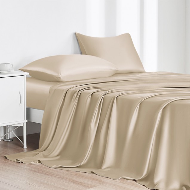 Buy Beige 22 Momme Mulberry Silk Flat Sheet Buy Beige 22 Momme Mulberry Silk Flat Sheet