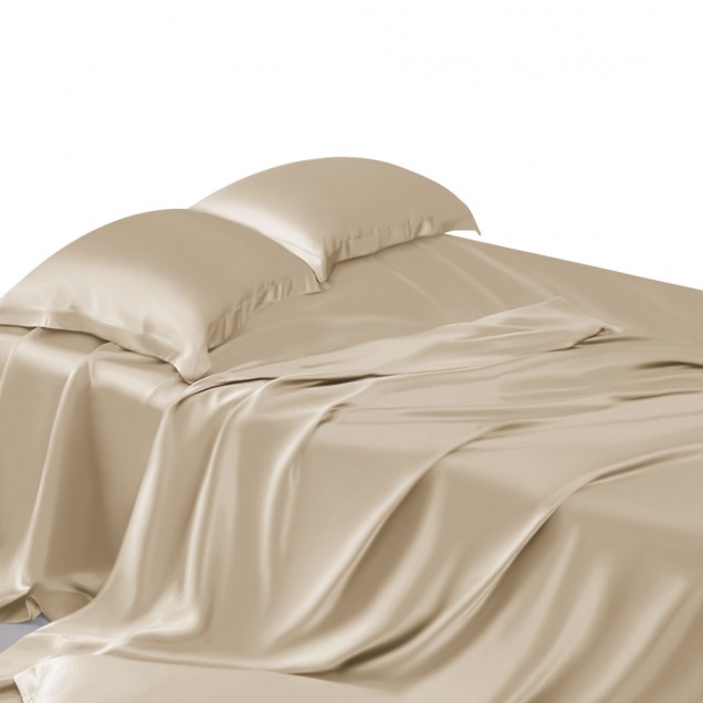 Buy Beige 22 Momme Mulberry Silk Flat Sheet Buy Beige 22 Momme Mulberry Silk Flat Sheet