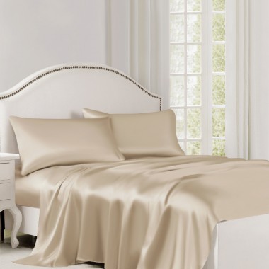 Buy Beige 22 Momme Mulberry Silk Flat Sheet