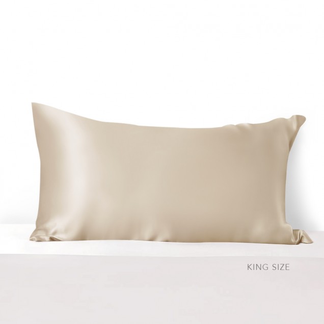 Buy Beige 22 Momme Mulberry Silk Pillowcase with Hidden Zipper Buy Beige 22 Momme Mulberry Silk Pillowcase with Hidden Zipper