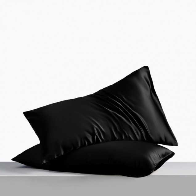 Buy Black Envelope 22 Momme Mulberry Silk Pillowcase Buy Black Envelope 22 Momme Mulberry Silk Pillowcase
