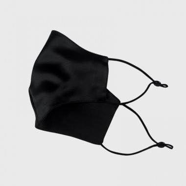 Buy Black Double-Sided 22 Momme Silk Face Mask