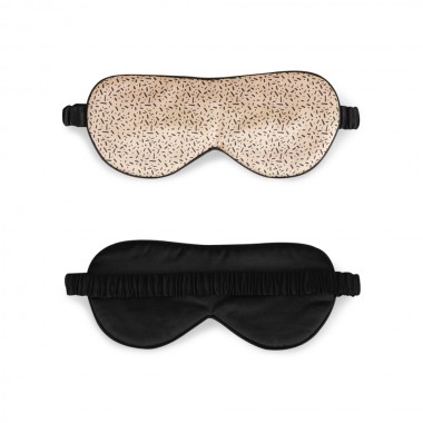 Buy Black & Gold Silk Sleep Mask