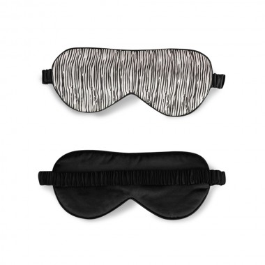 Buy Black & Silver Silk Sleep Mask
