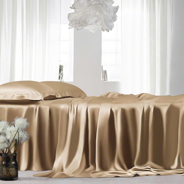 Buy Cappuccino 22 Momme Mulberry Silk Flat Sheet Buy Cappuccino 22 Momme Mulberry Silk Flat Sheet