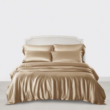 Buy Cappuccino 3 PCS 22 Momme Mulberry Silk Duvet Cover Set