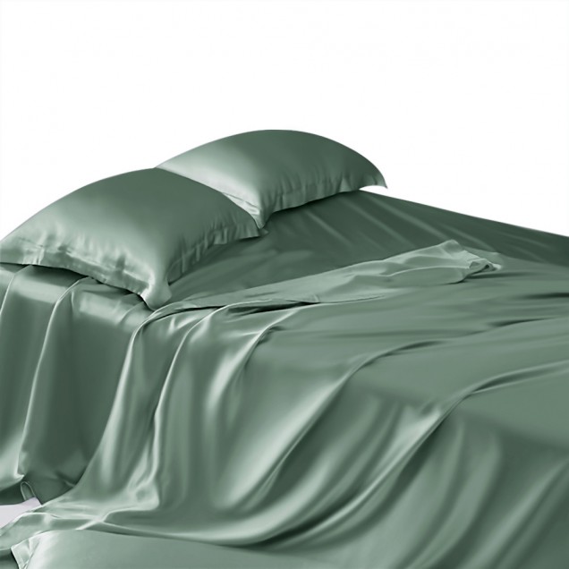 Buy Celadon Green 22 Momme Mulberry Silk Flat Sheet Buy Celadon Green 22 Momme Mulberry Silk Flat Sheet