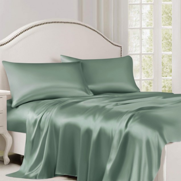 Buy Celadon Green 22 Momme Mulberry Silk Flat Sheet Buy Celadon Green 22 Momme Mulberry Silk Flat Sheet