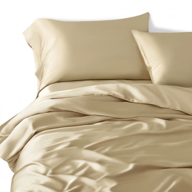 Buy Champagne 22 Momme Mulberry Silk Duvet Cover Buy Champagne 22 Momme Mulberry Silk Duvet Cover