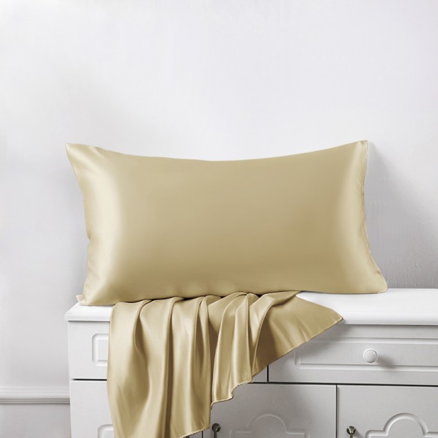 Buy Champagne Envelope 22 Momme Mulberry Silk Pillowcase Buy Champagne Envelope 22 Momme Mulberry Silk Pillowcase