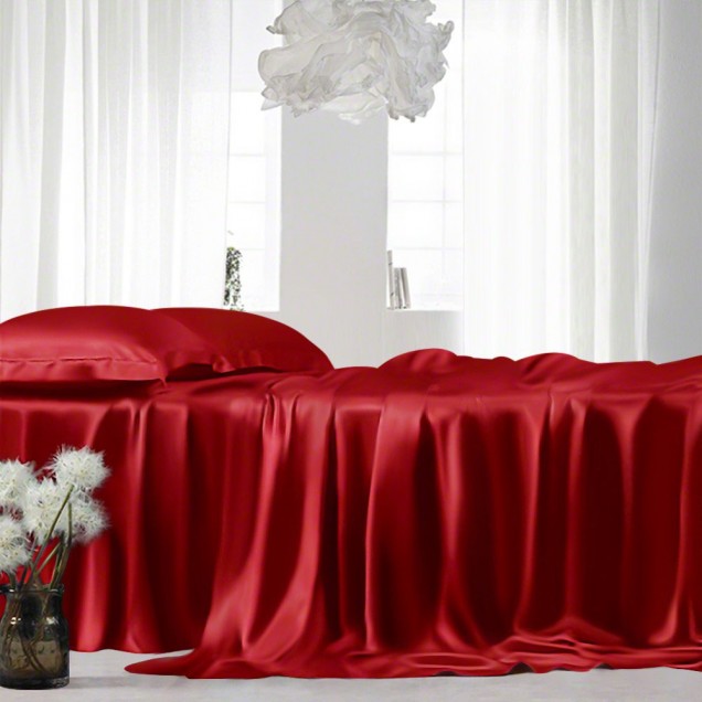 Buy Cherry 22 Momme Mulberry Silk Sheet Set Buy Cherry 22 Momme Mulberry Silk Sheet Set