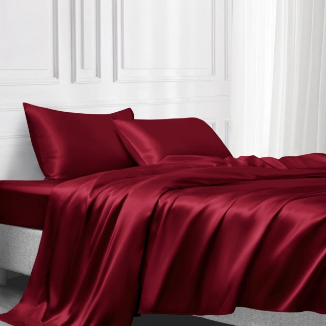 Buy Claret 22 Momme Mulberry Silk Flat Sheet Buy Claret 22 Momme Mulberry Silk Flat Sheet