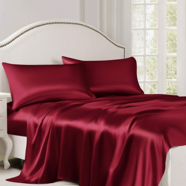 Buy Claret 22 Momme Mulberry Silk Flat Sheet Buy Claret 22 Momme Mulberry Silk Flat Sheet