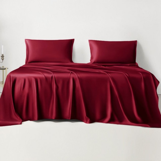Buy Claret 22 Momme Mulberry Silk Sheet Set Buy Claret 22 Momme Mulberry Silk Sheet Set