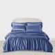 Buy Dark Blue 3 PCS 22 Momme Mulberry Silk Duvet Cover Set