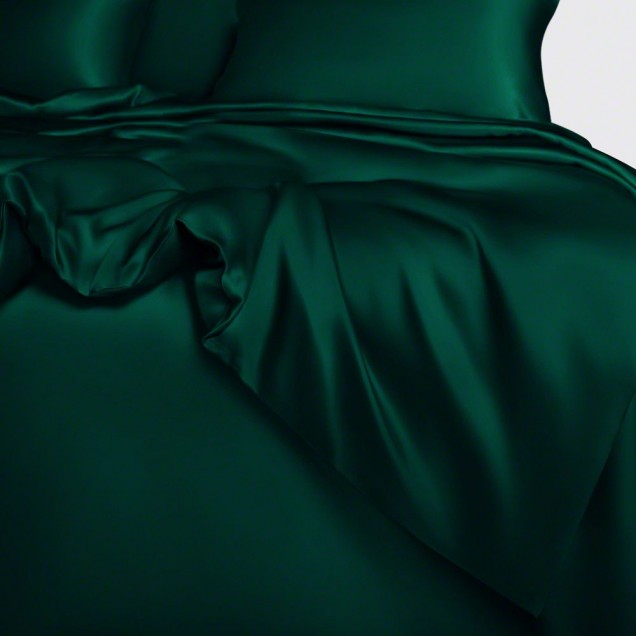 Buy Dark Green 22 Momme Mulberry Silk Duvet Cover Buy Dark Green 22 Momme Mulberry Silk Duvet Cover