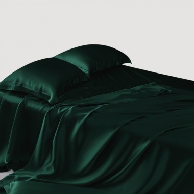 Buy Dark Green 22 Momme Mulberry Silk Sheet Set