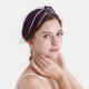 Buy Dark Purple & Ivory Silk Headband Buy Dark Purple & Ivory Silk Headband