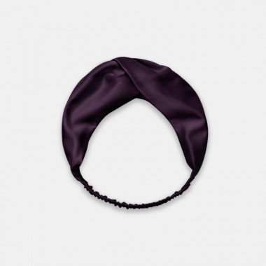 Buy Dark Purple Mulberry Silk Headband