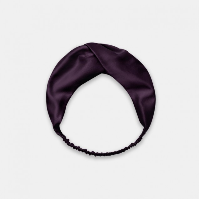 Buy Dark Purple Mulberry Silk Headband Buy Dark Purple Mulberry Silk Headband