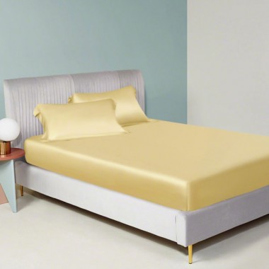 Buy Gold 22 Momme Mulberry Silk Fitted Sheet