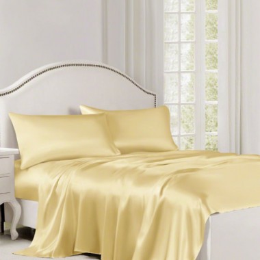 Buy Gold 22 Momme Mulberry Silk Flat Sheet
