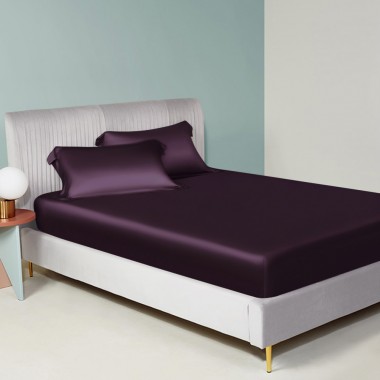 Buy Grape 22 Momme Mulberry Silk Fitted Sheet