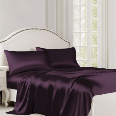 Buy Grape 22 Momme Mulberry Silk Flat Sheet