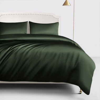 Buy Hunter Green 22 Momme Mulberry Silk Duvet Cover