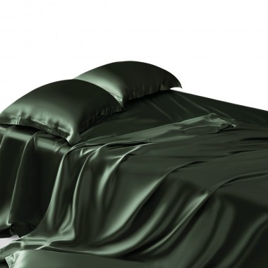 Buy Hunter Green 22 Momme Mulberry Silk Sheet Set