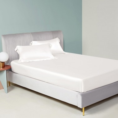 Buy Ivory 22 Momme Mulberry Silk Fitted Sheet
