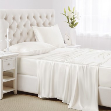 Buy Ivory 22 Momme Mulberry Silk Sheet Set