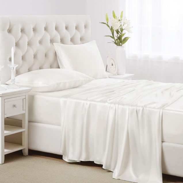 Buy Ivory 22 Momme Mulberry Silk Sheet Set Buy Ivory 22 Momme Mulberry Silk Sheet Set