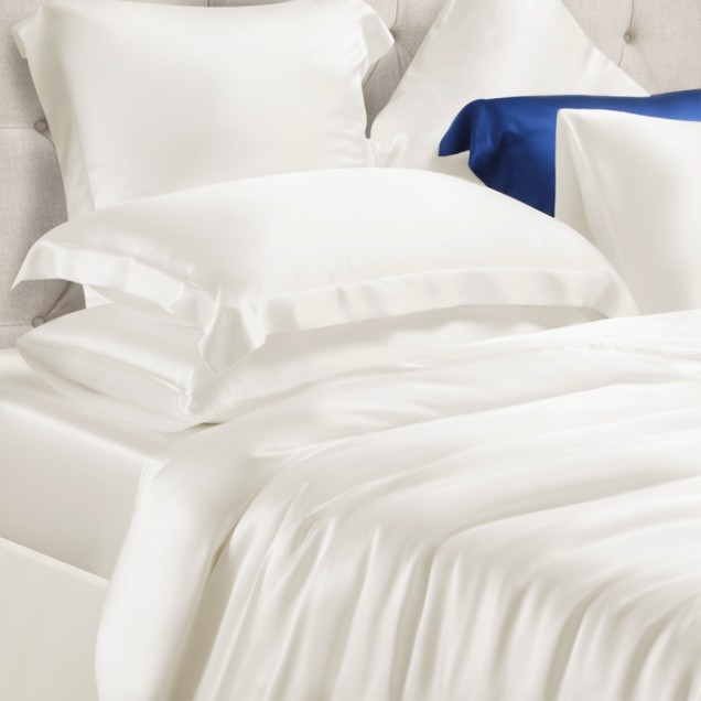 Buy Ivory 3 PCS 22 Momme Mulberry Silk Duvet Cover Set