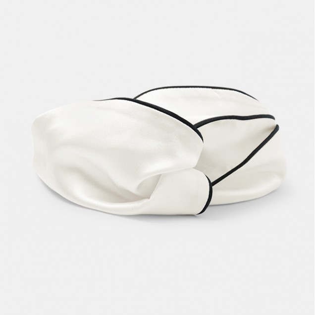 Buy Ivory & Black Silk Headband Buy Ivory & Black Silk Headband