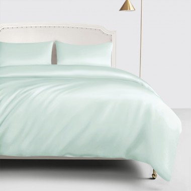 Buy Light Cyan 22 Momme Mulberry Silk Duvet Cover