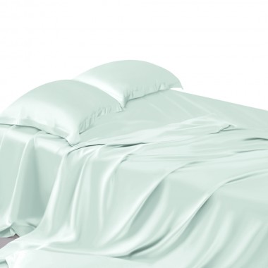 Buy Light Cyan 22 Momme Mulberry Silk Sheet Set