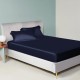 Buy Navy 22 Momme Mulberry Silk Fitted Sheet Buy Navy 22 Momme Mulberry Silk Fitted Sheet