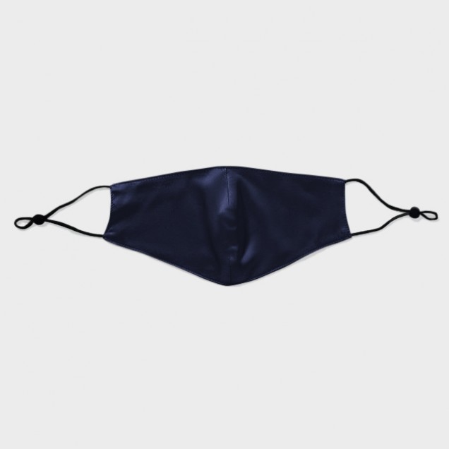 Buy Navy & Black Double-Sided 22 Momme Silk Face Mask Buy Navy & Black Double-Sided 22 Momme Silk Face Mask