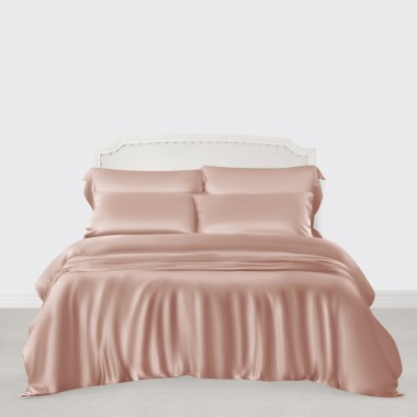Buy Pearl Pink 3 PCS 22 Momme Mulberry Silk Duvet Cover Set