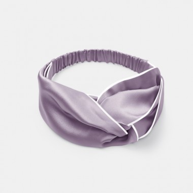 Buy Purple & Ivory Silk Headband
