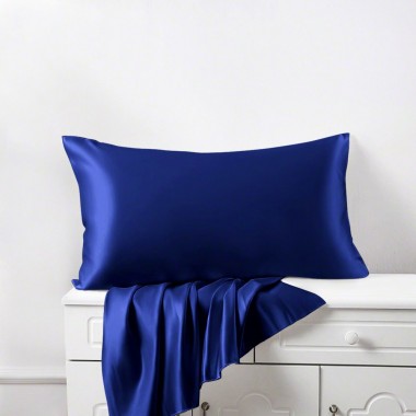 Buy Royal Blue 22 Momme Mulberry Silk Pillowcase with Hidden Zipper