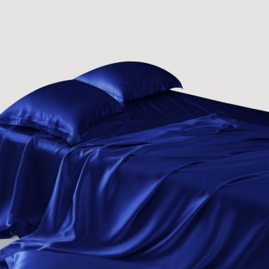 Buy Royal Blue 22 Momme Mulberry Silk Sheet Set