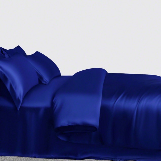 Buy Royal Blue 3 PCS 22 Momme Mulberry Silk Duvet Cover Set Buy Royal Blue 3 PCS 22 Momme Mulberry Silk Duvet Cover Set