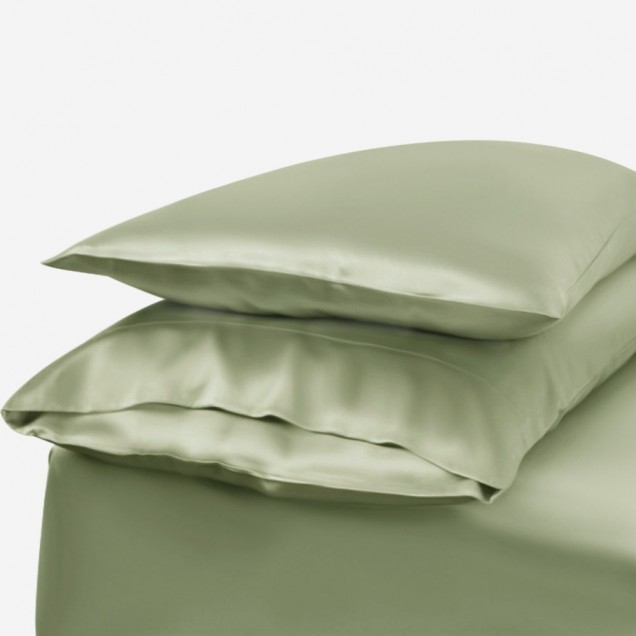 Buy Sage Green Envelope 22 Momme Mulberry Silk Pillowcase Buy Sage Green Envelope 22 Momme Mulberry Silk Pillowcase